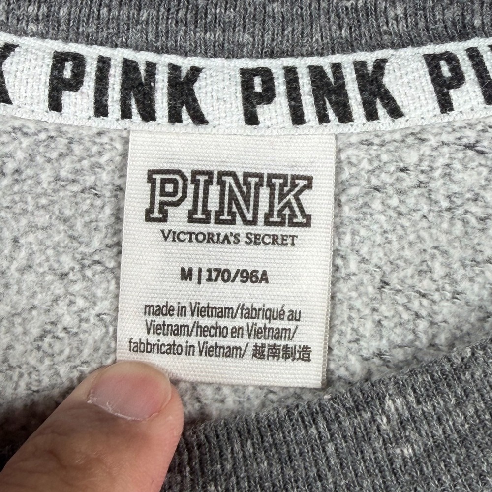 Victorias Secret By Pink Sweatshirt Womens M Multicolor Colorblock Fleece Lined - Picture 10 of 16